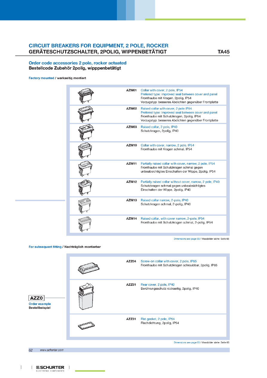 TA45AZZ31 Datasheet (PDF Download) 8/14 Page Schurter