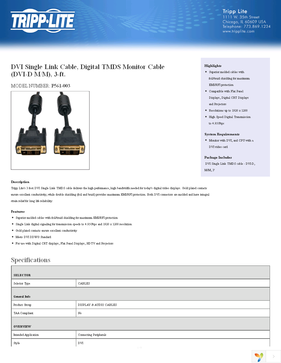 P561-003 Page 1