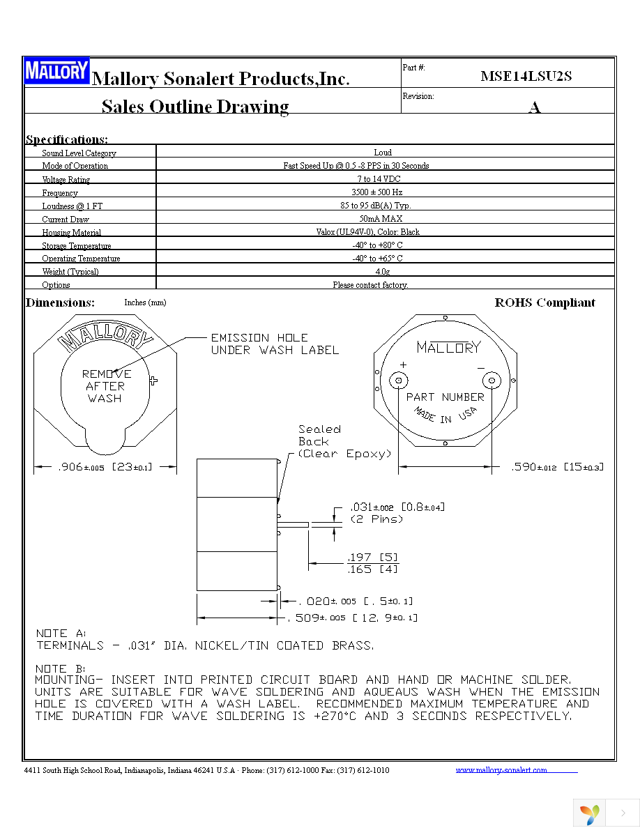 MSE14LSU2S Page 1