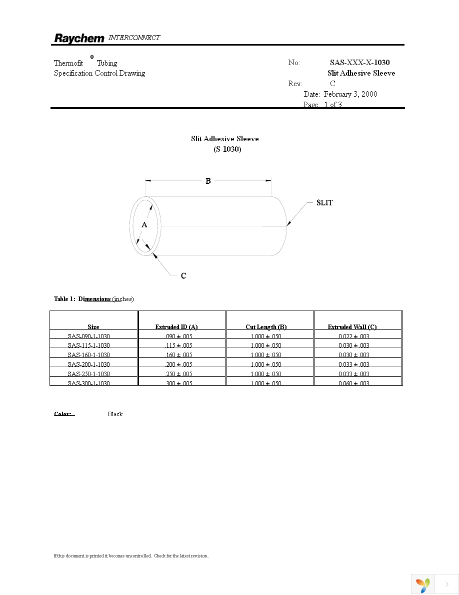 SAS-160-1-1030-0 Page 1