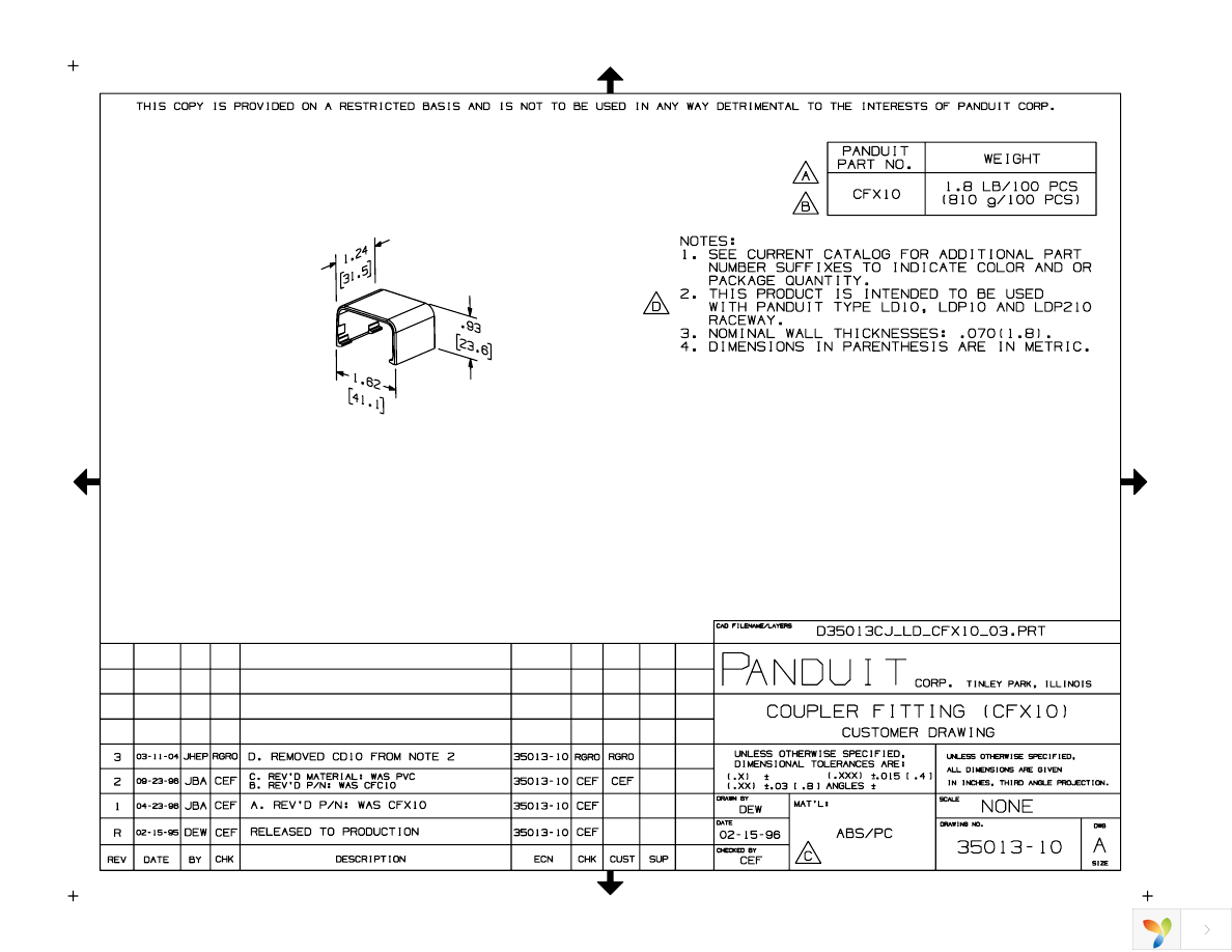 CFX10AW-X Page 1