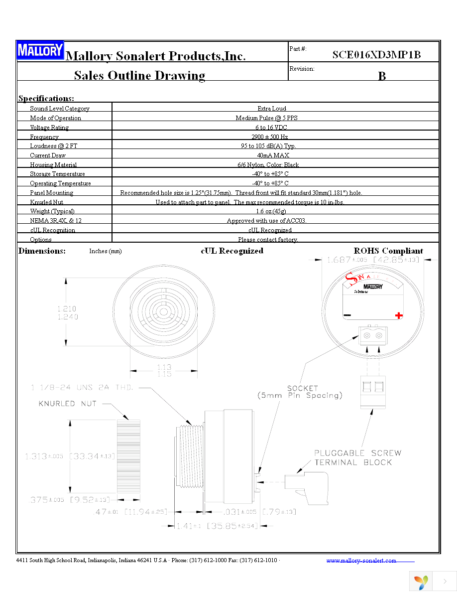 SCE016XD3MP1B Page 1