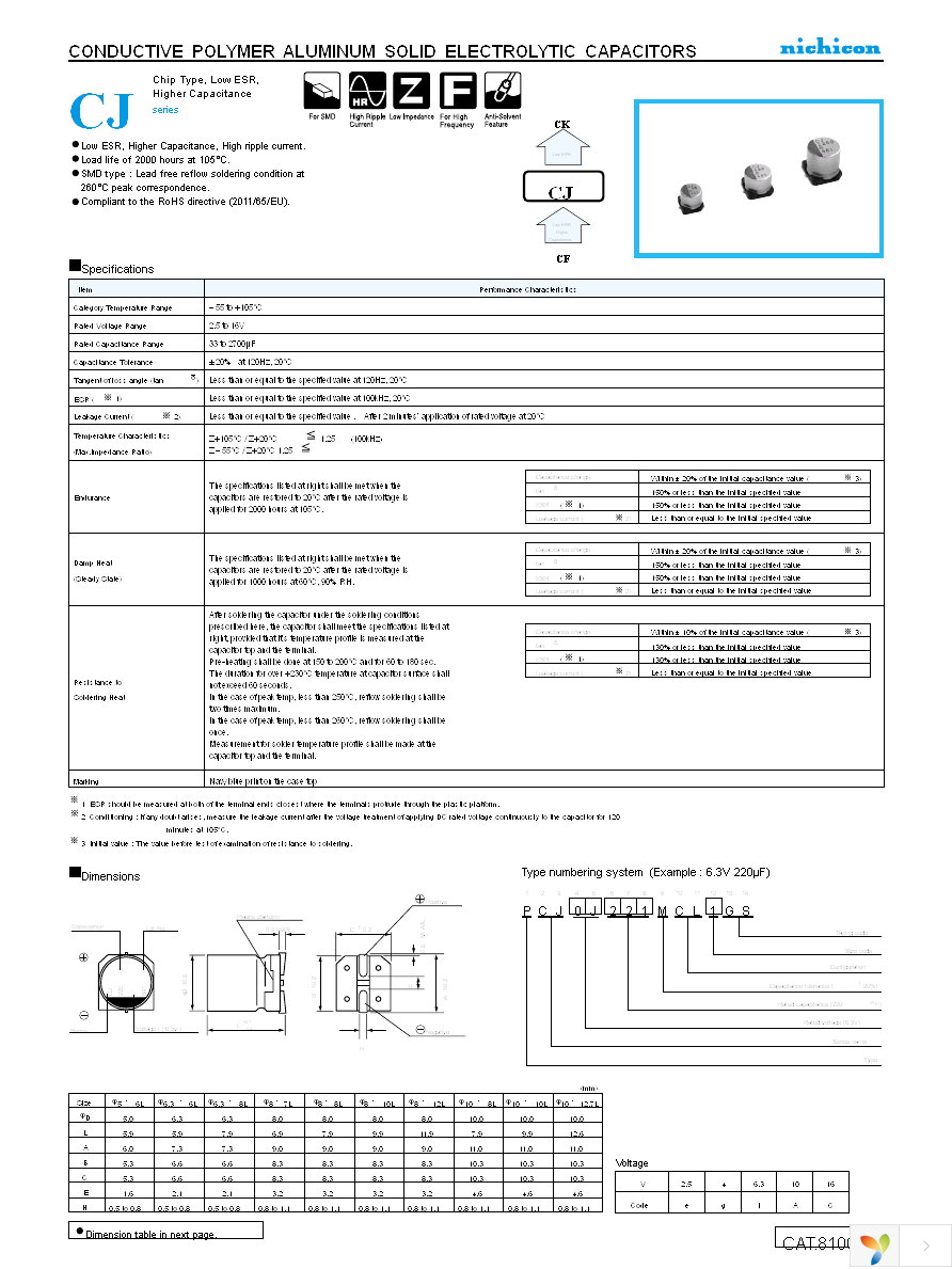 PCJ1A121MCL1GS Page 1