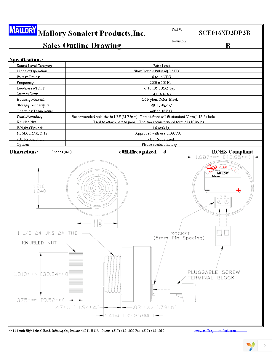 SCE016XD3DP3B Page 1