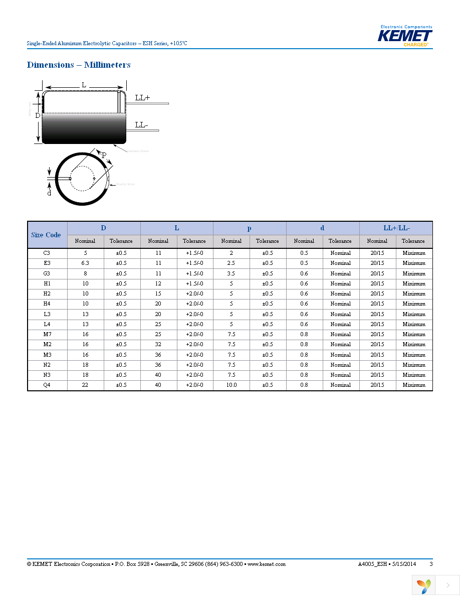 ESH226M025AC3AA Page 3