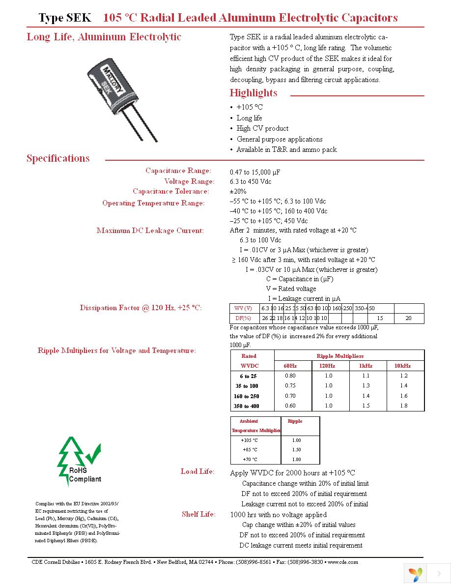 SEK010M050ST Page 1