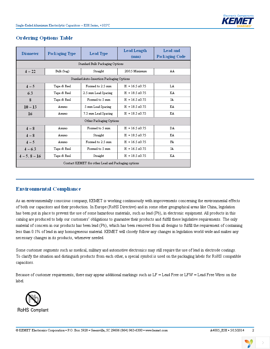 ESH227M016AE3AA Page 2