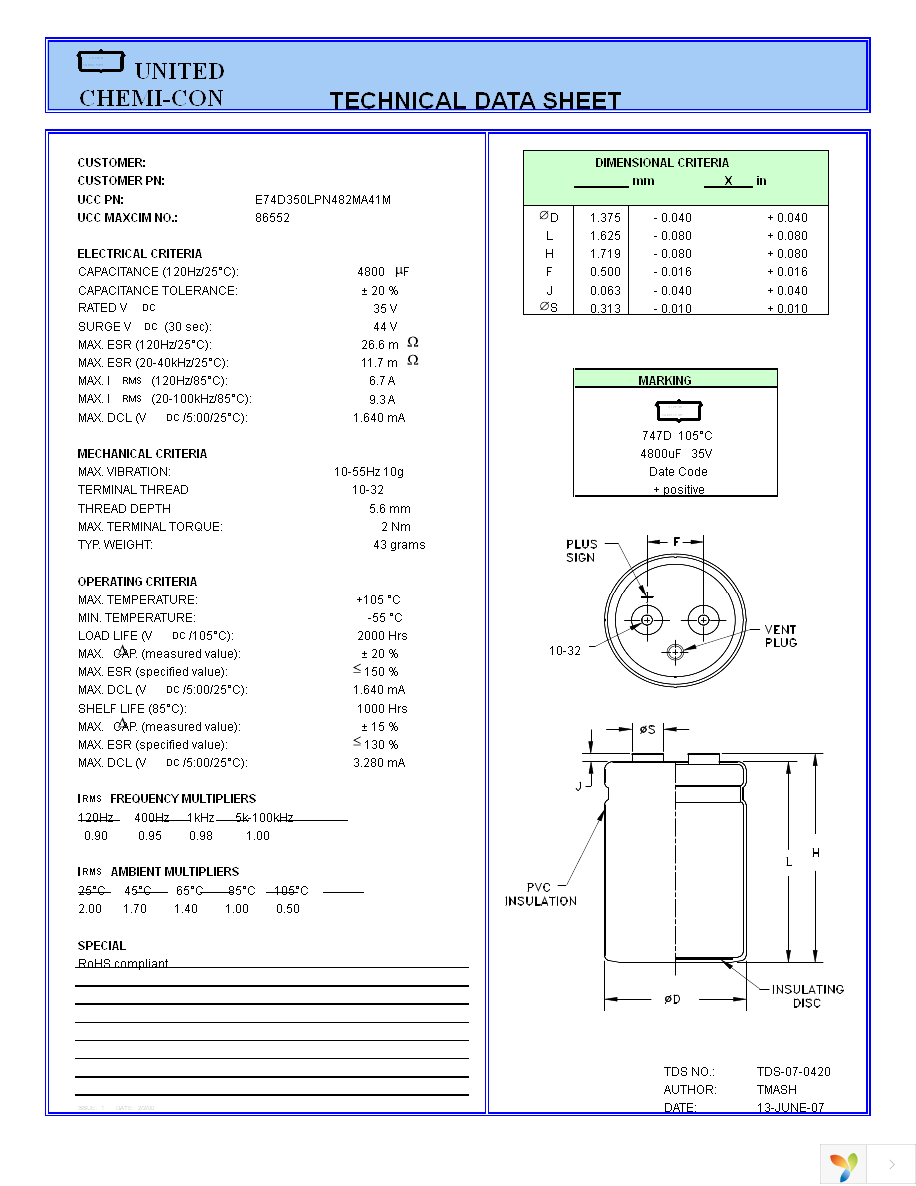 E74D350LPN482MA41M Page 1