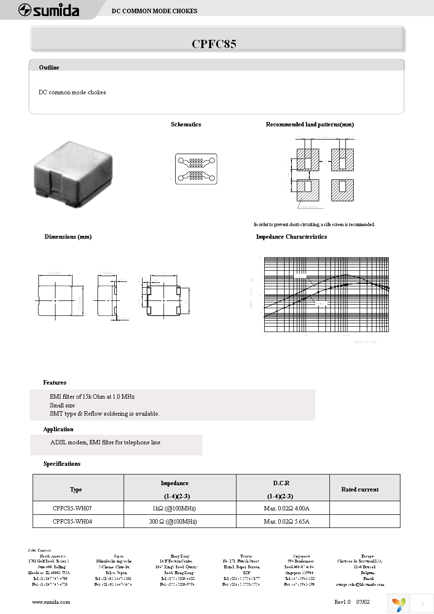 CPFC85NP-WH07 Page 1