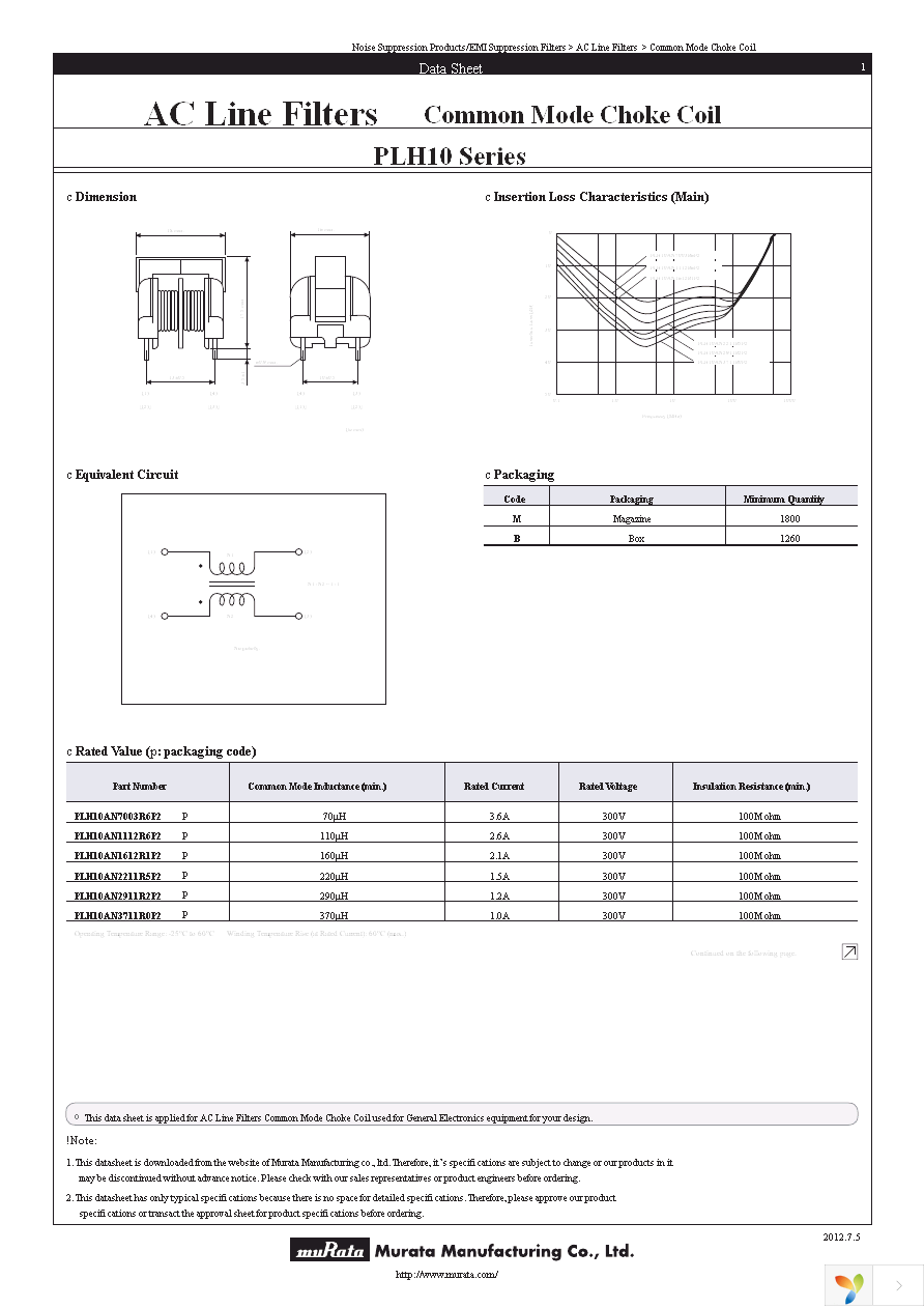 PLH10AN7003R6P2B Page 1