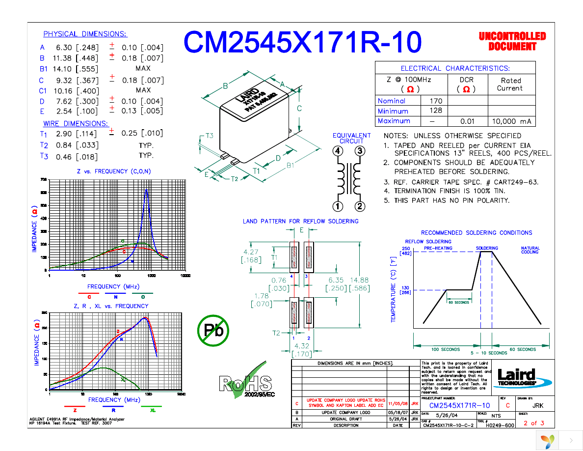 CM2545X171R-10 Page 1