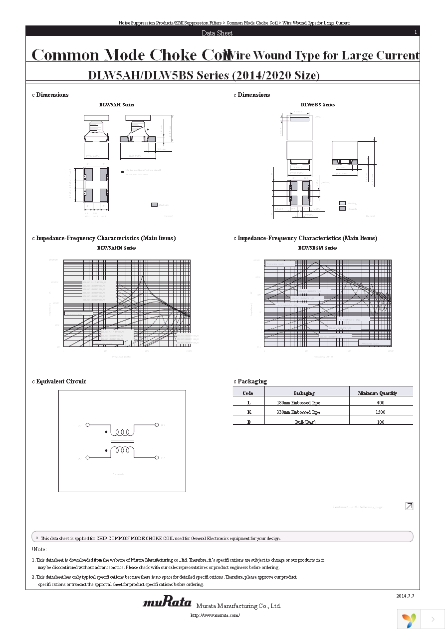 DLW5AHN402SQ2L Page 1