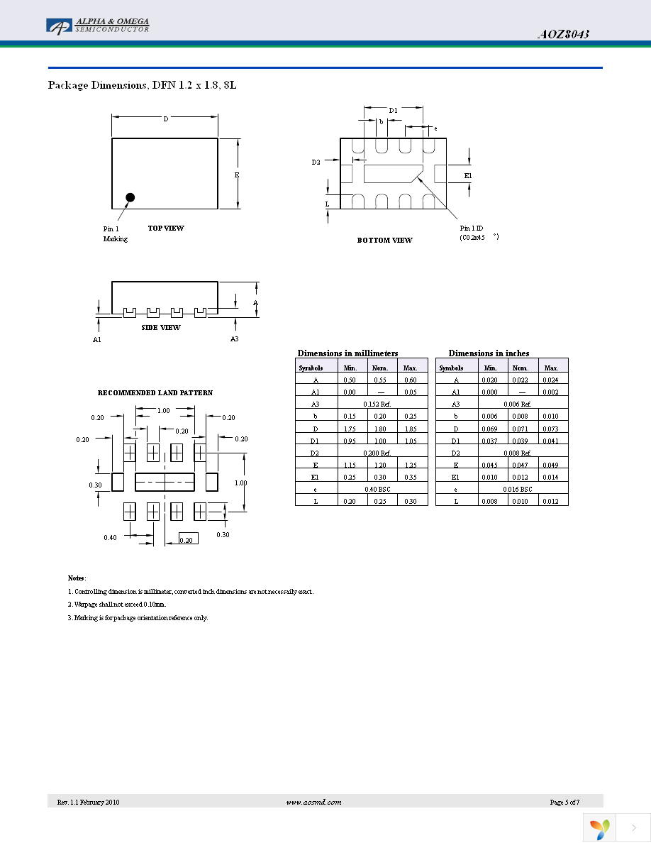 AOZ8043DI Page 5