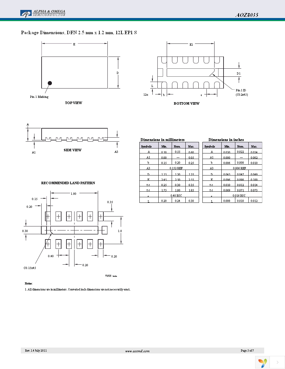 AOZ8035DIL Page 5