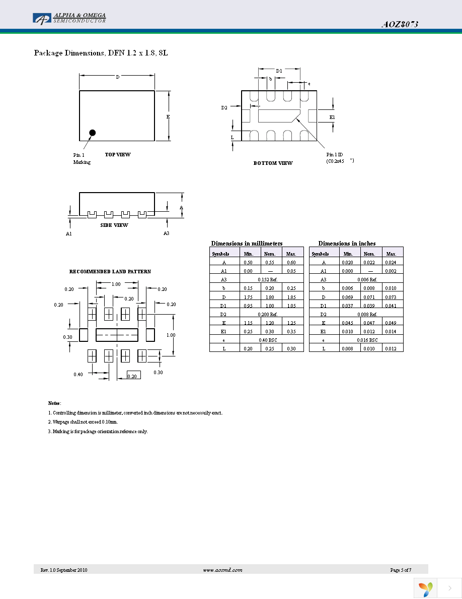 AOZ8073DI Page 5