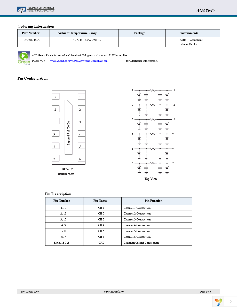 AOZ8045DI Page 2