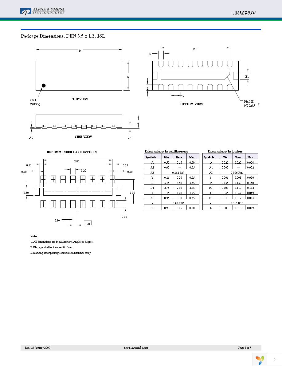 AOZ8030DIL Page 5