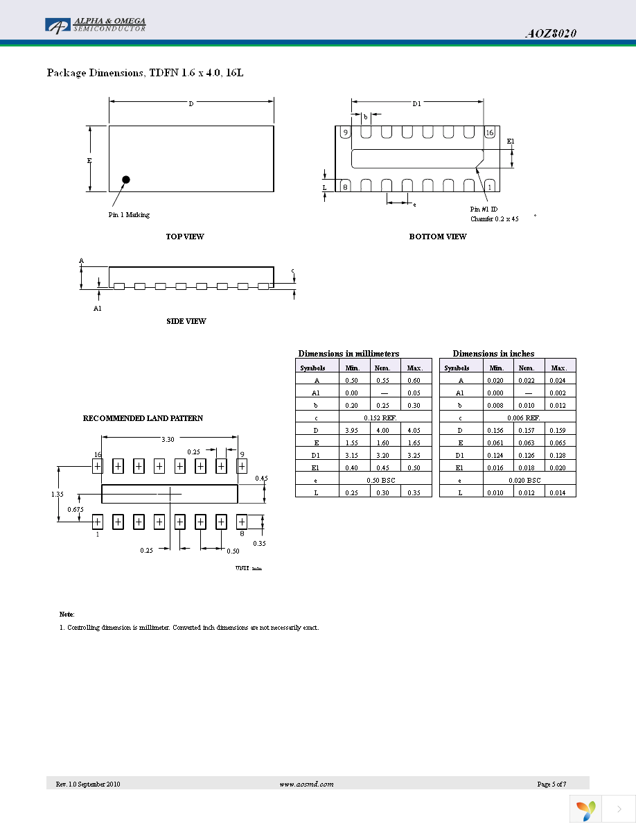 AOZ8020DI Page 5