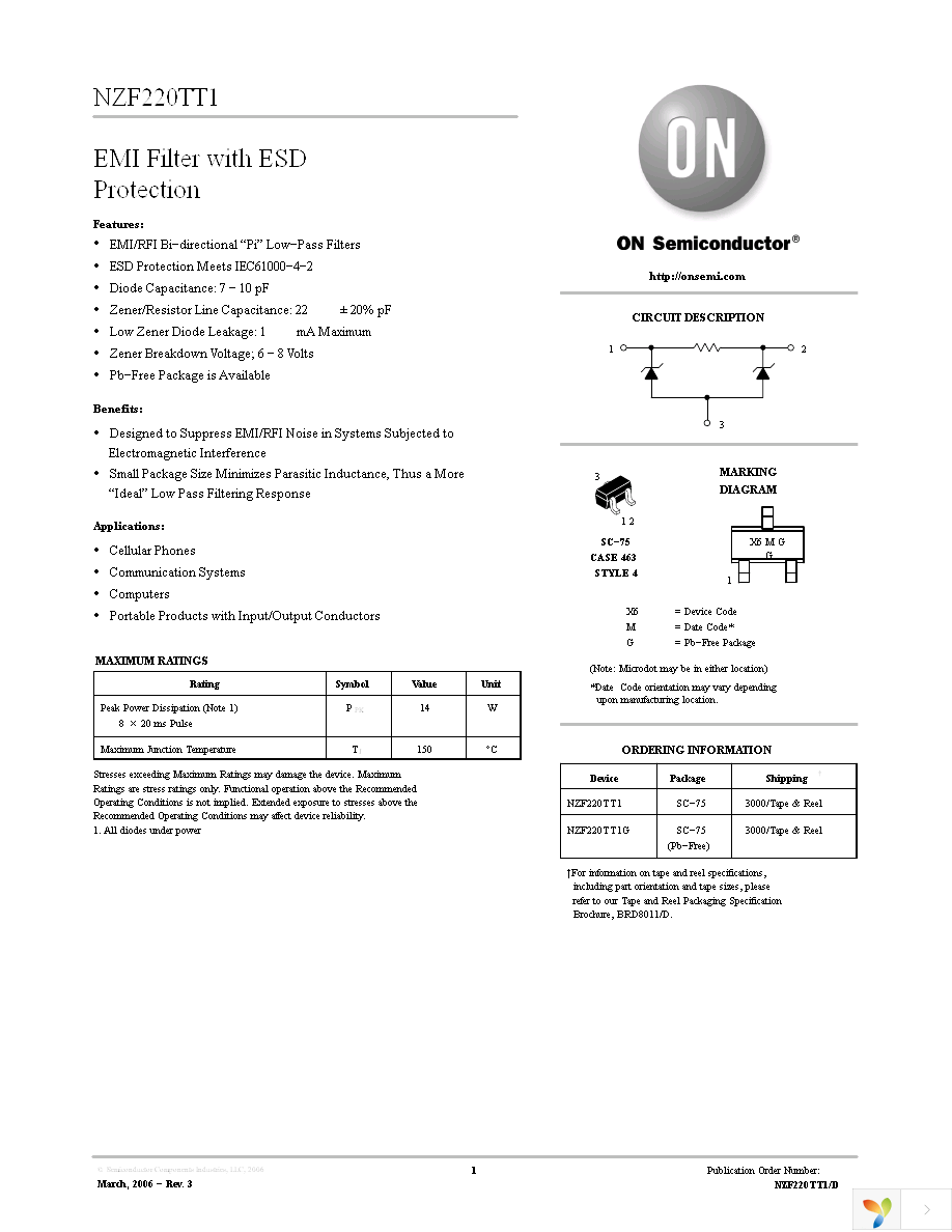 NZF220TT1G Page 1