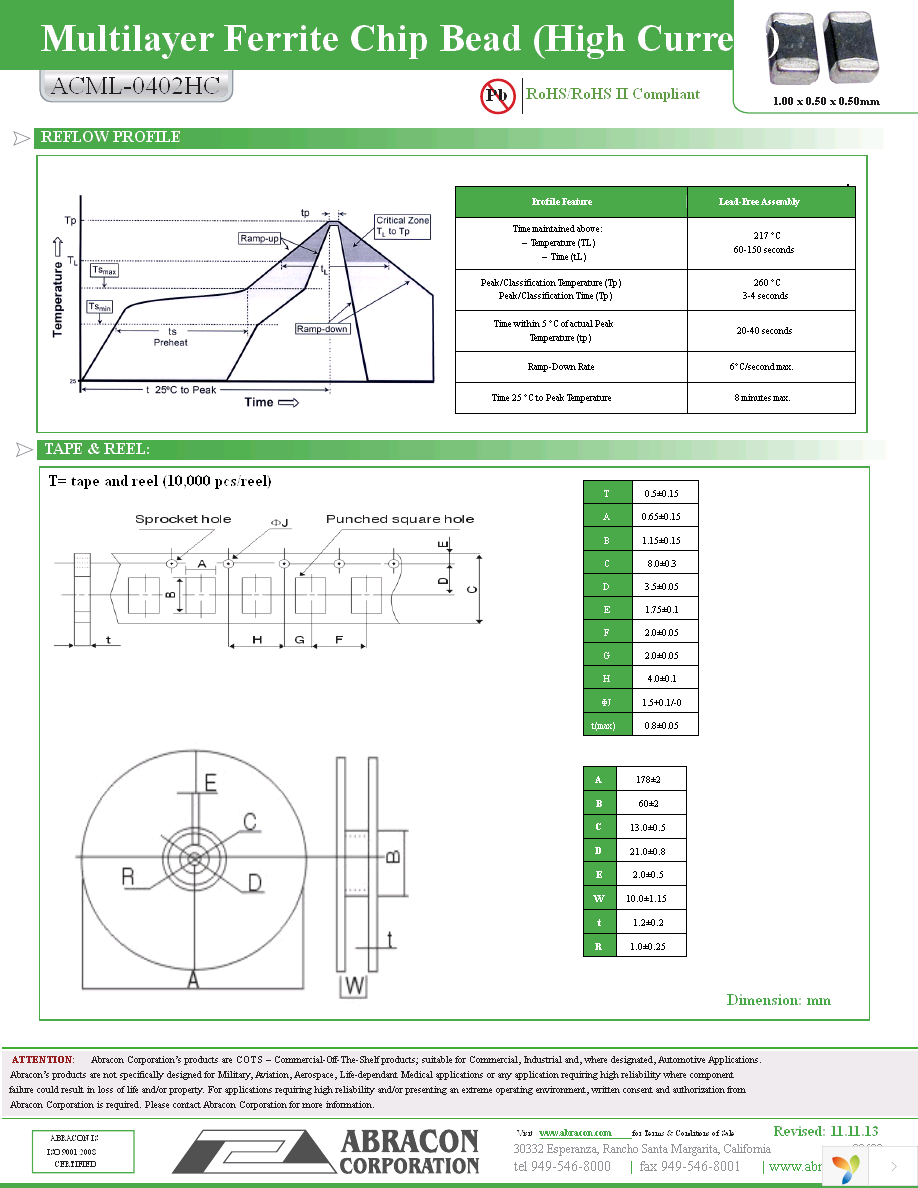 ACML-0402HC-050-T Page 3