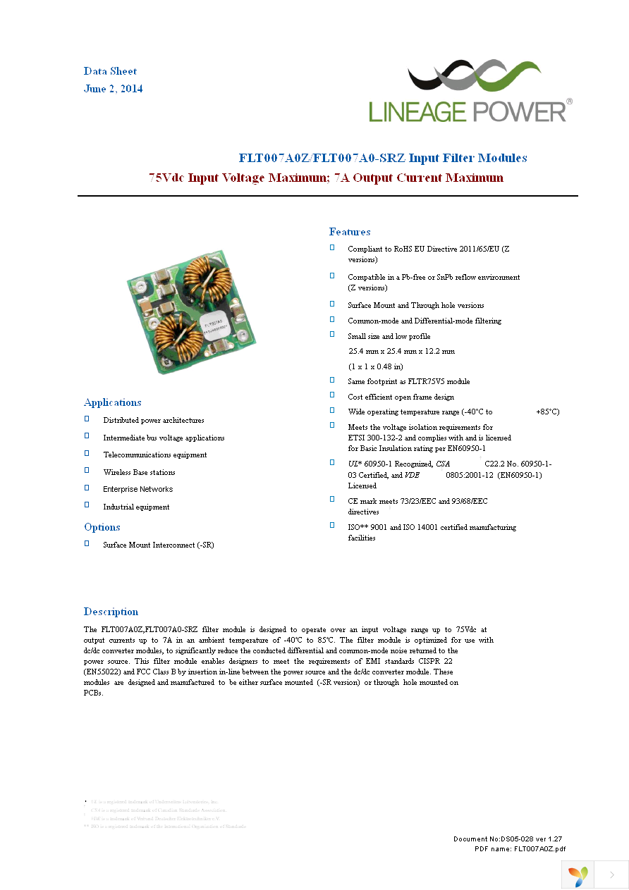 FLT007A0-SRZ Page 1