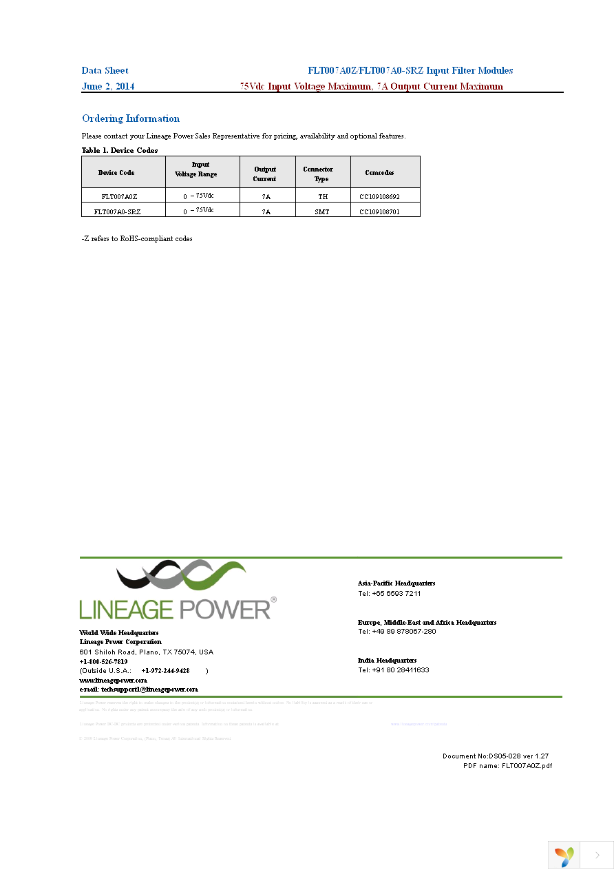 FLT007A0-SRZ Page 12