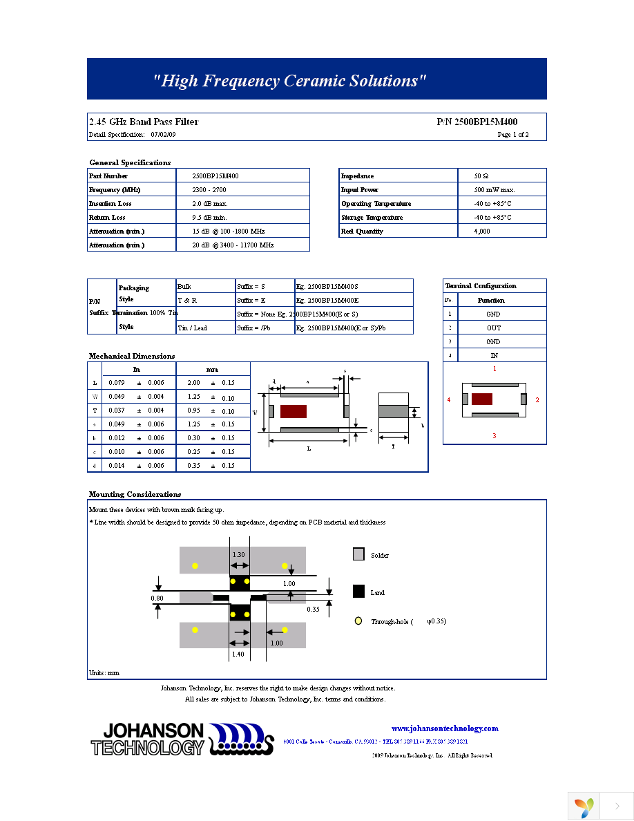 2500BP15M400E Page 1