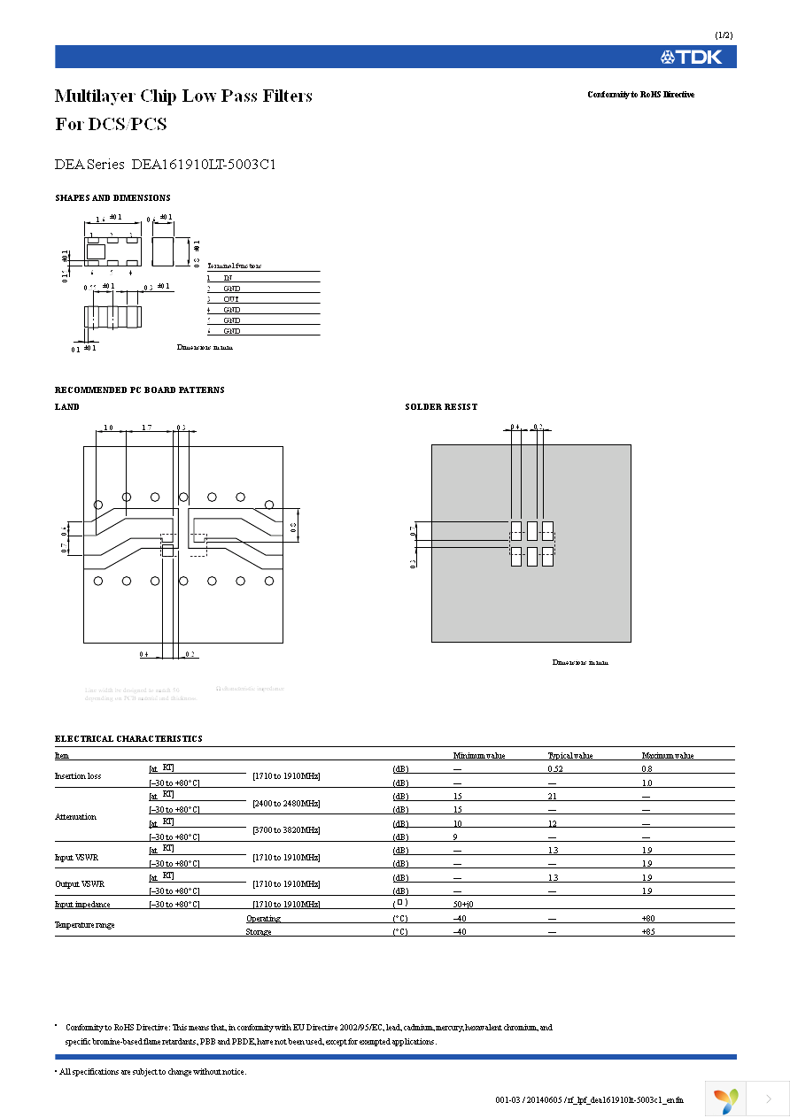 DEA161910LT-5003C1 Page 1