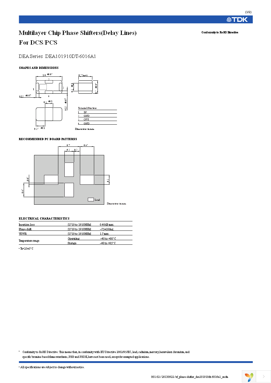 DEA101910DT-6016A1 Page 1