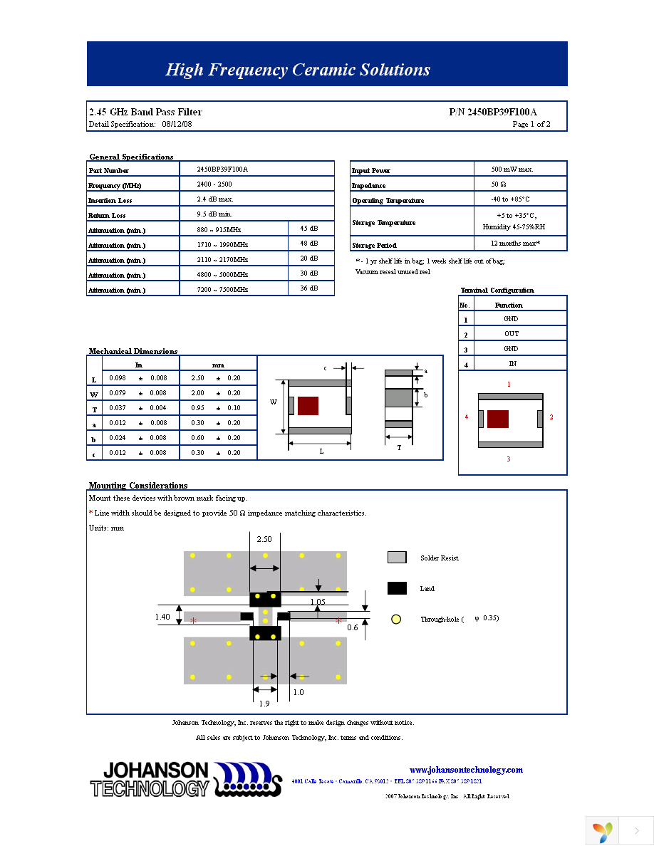 2450BP39F100AE Page 1