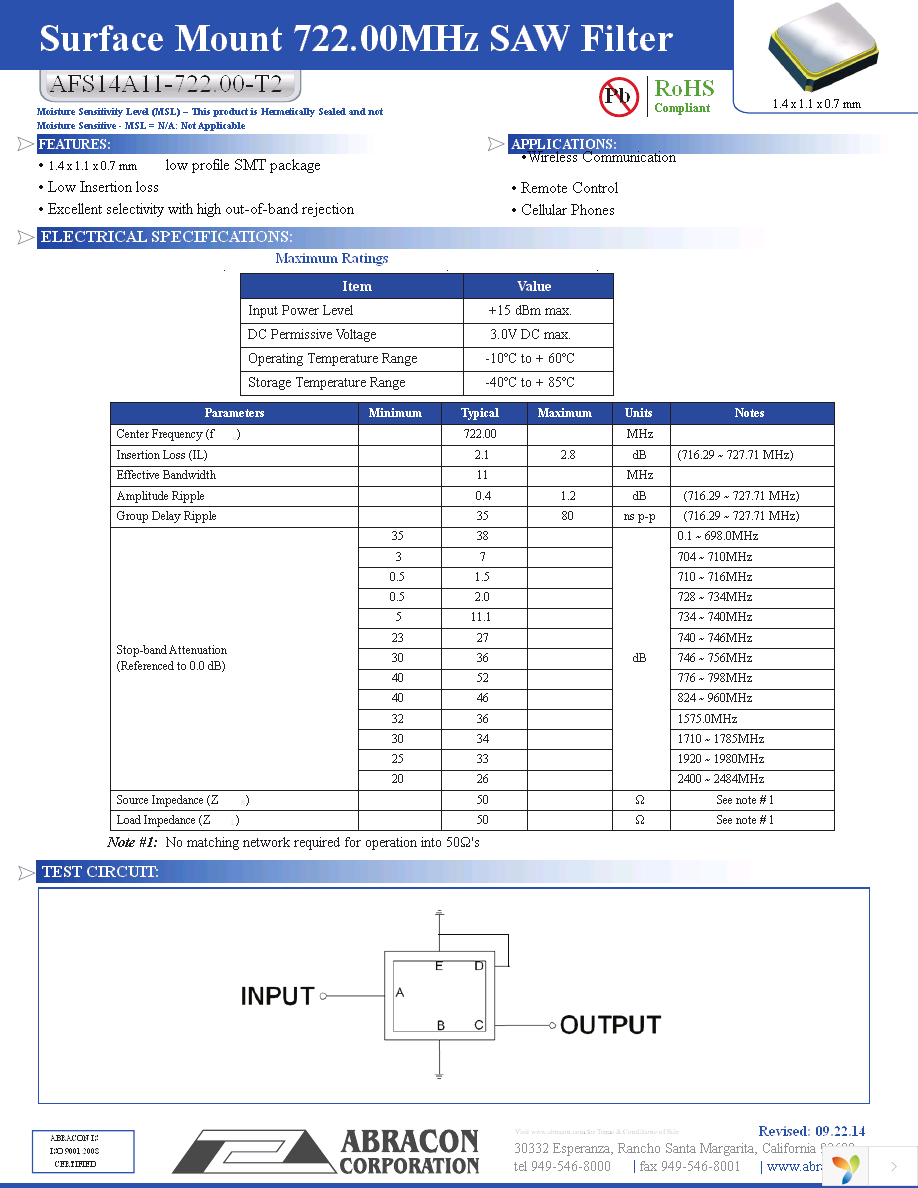 AFS14A11-722.00-T2 Page 1