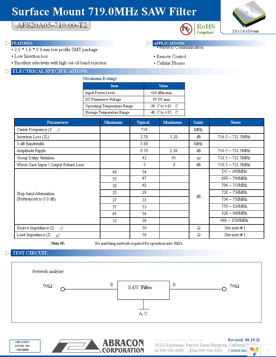 AFS20A05-719.00-T2 Page 1