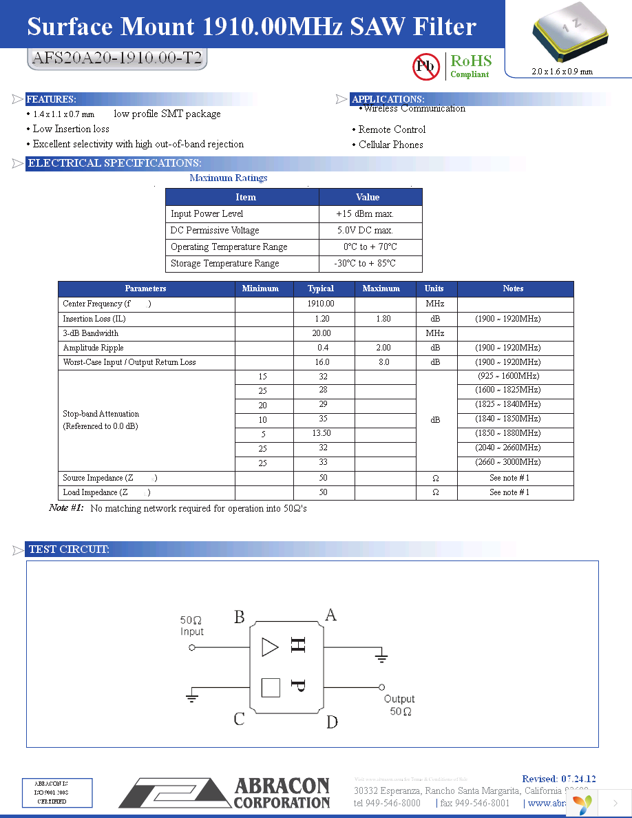 AFS20A20-1910.00-T2 Page 1