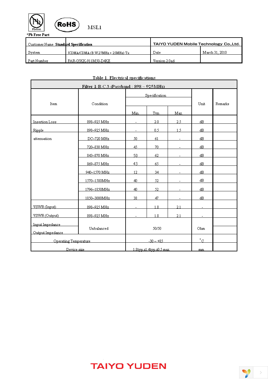 FAR-G5KK-911M50-D4KE-Z Page 1