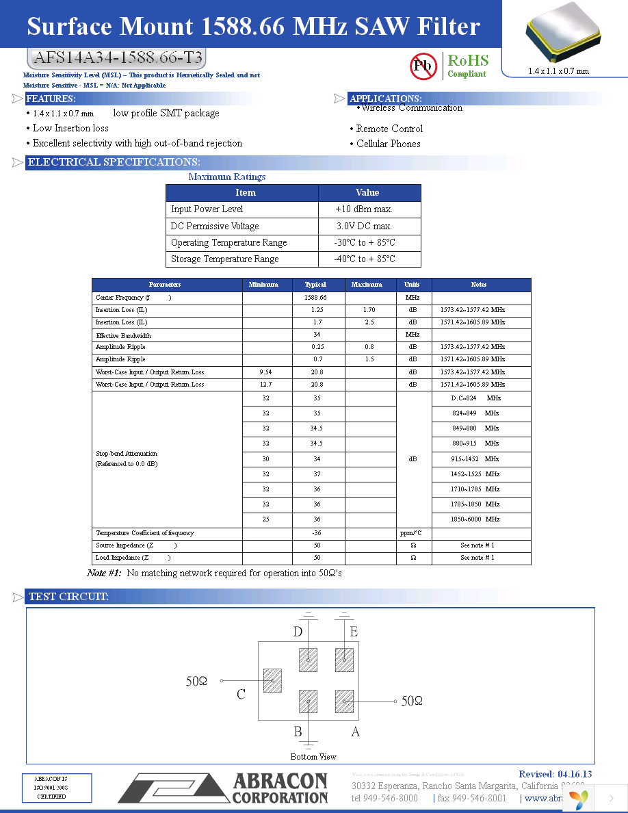 AFS14A34-1588.66-T3 Page 1