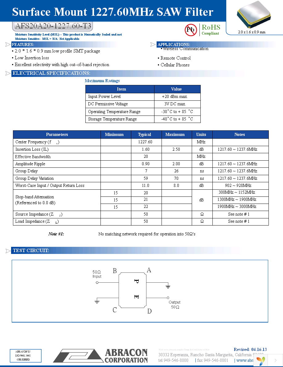 AFS20A20-1227.60-T3 Page 1