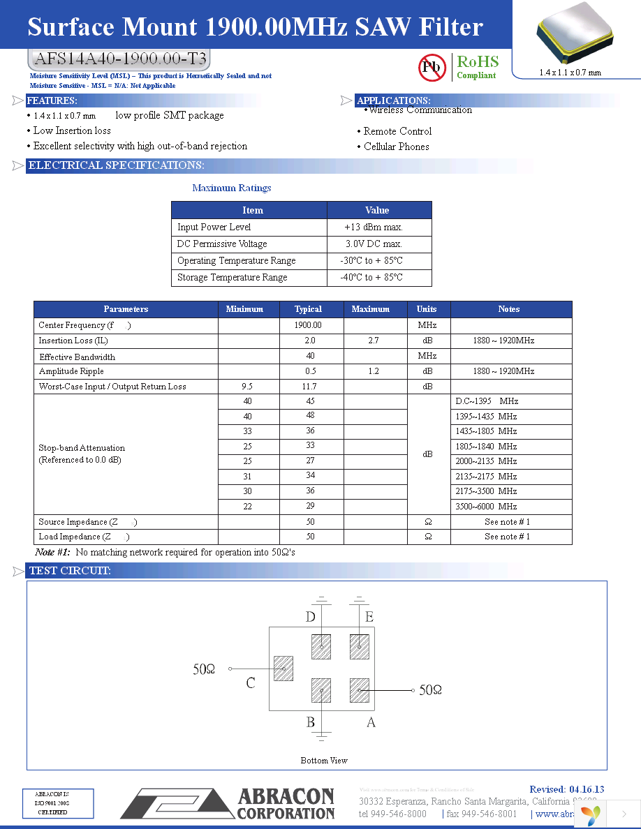 AFS14A40-1900.00-T3 Page 1