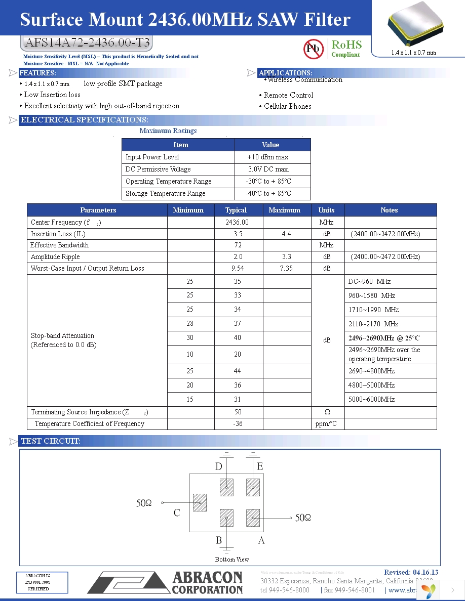 AFS14A72-2436.00-T3 Page 1