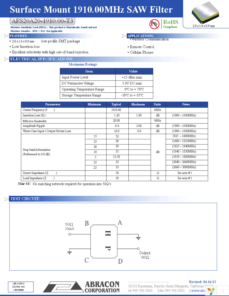 AFS20A20-1910.00-T3 Page 1