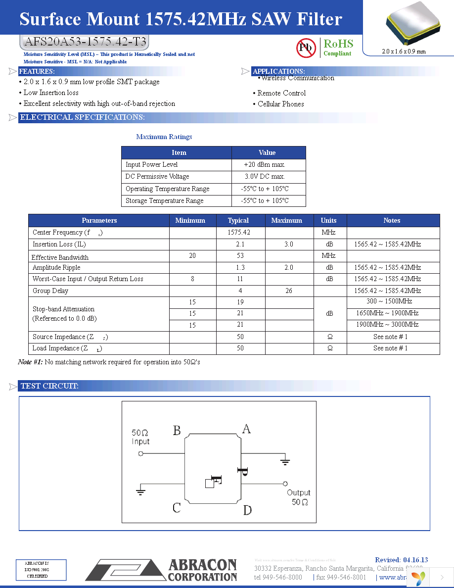 AFS20A53-1575.42-T3 Page 1