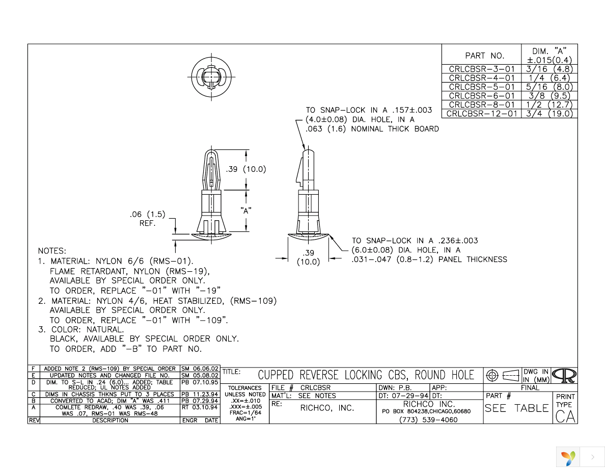 CRLCBSR-4-01BK Page 1