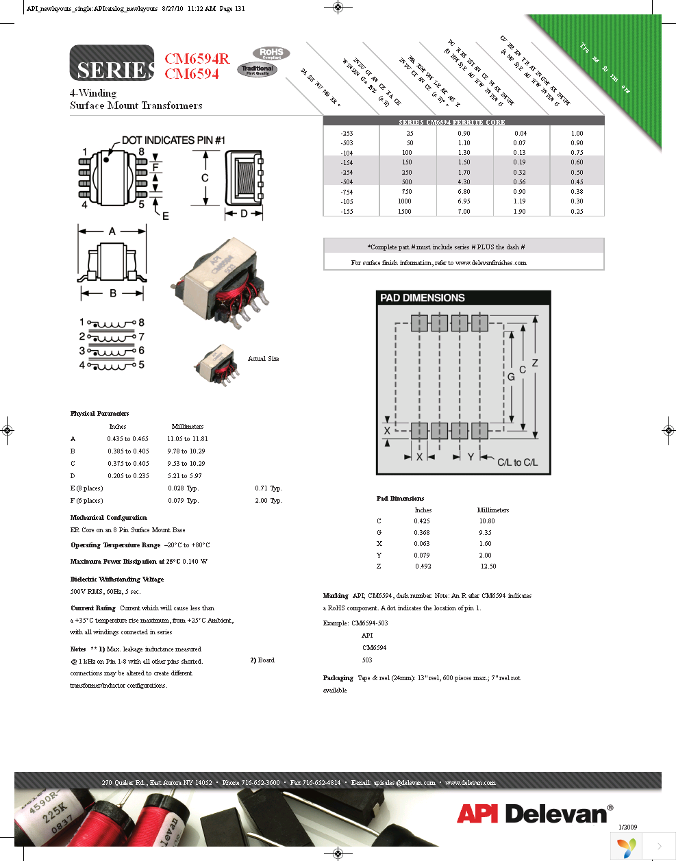 CM6594-254 Page 1