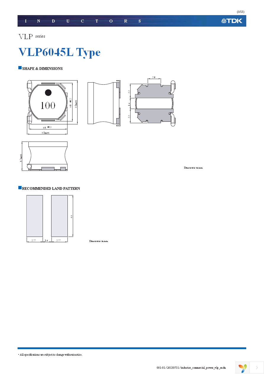 VLP8040T-221M Page 5