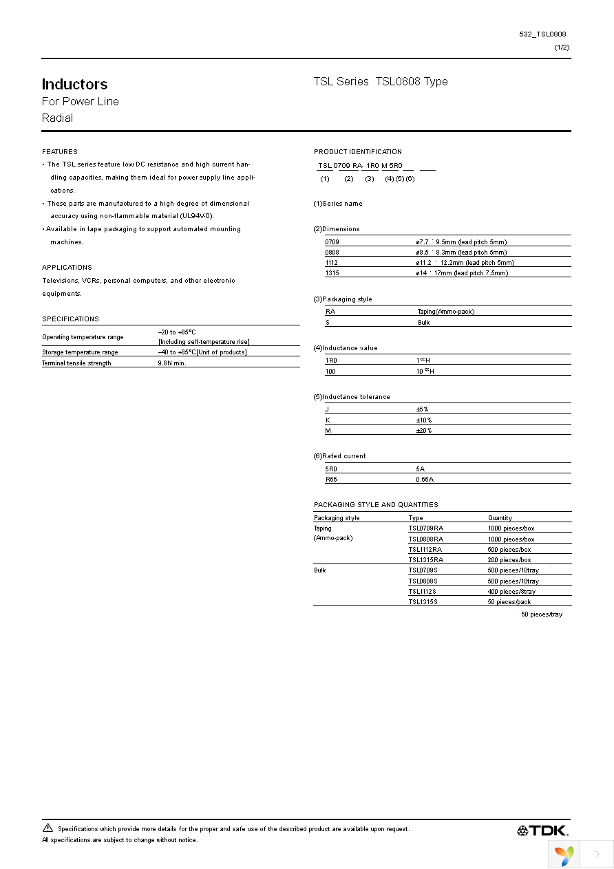 TSL0808RA-152KR21-PF Page 1