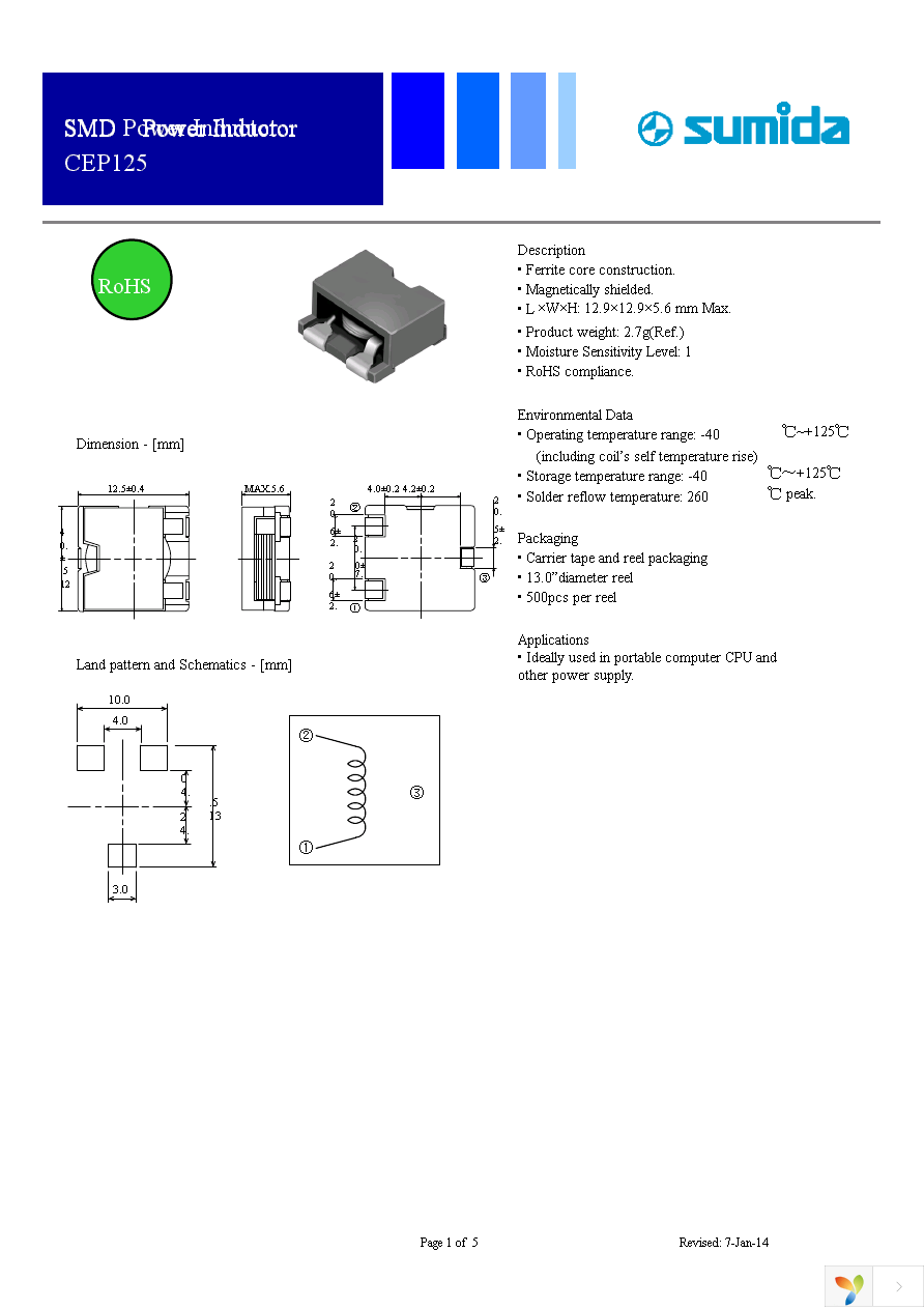 CEP125NP-1R0MC-H Page 1