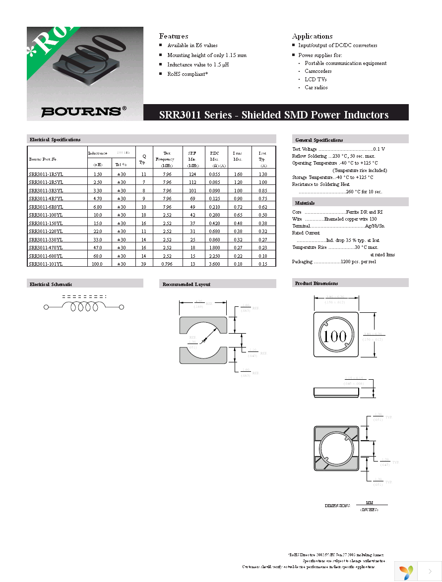 SRR3011-2R5YL Page 1