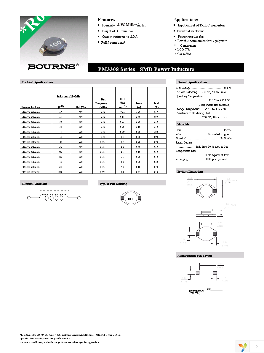 PM3308-100M-RC Page 1