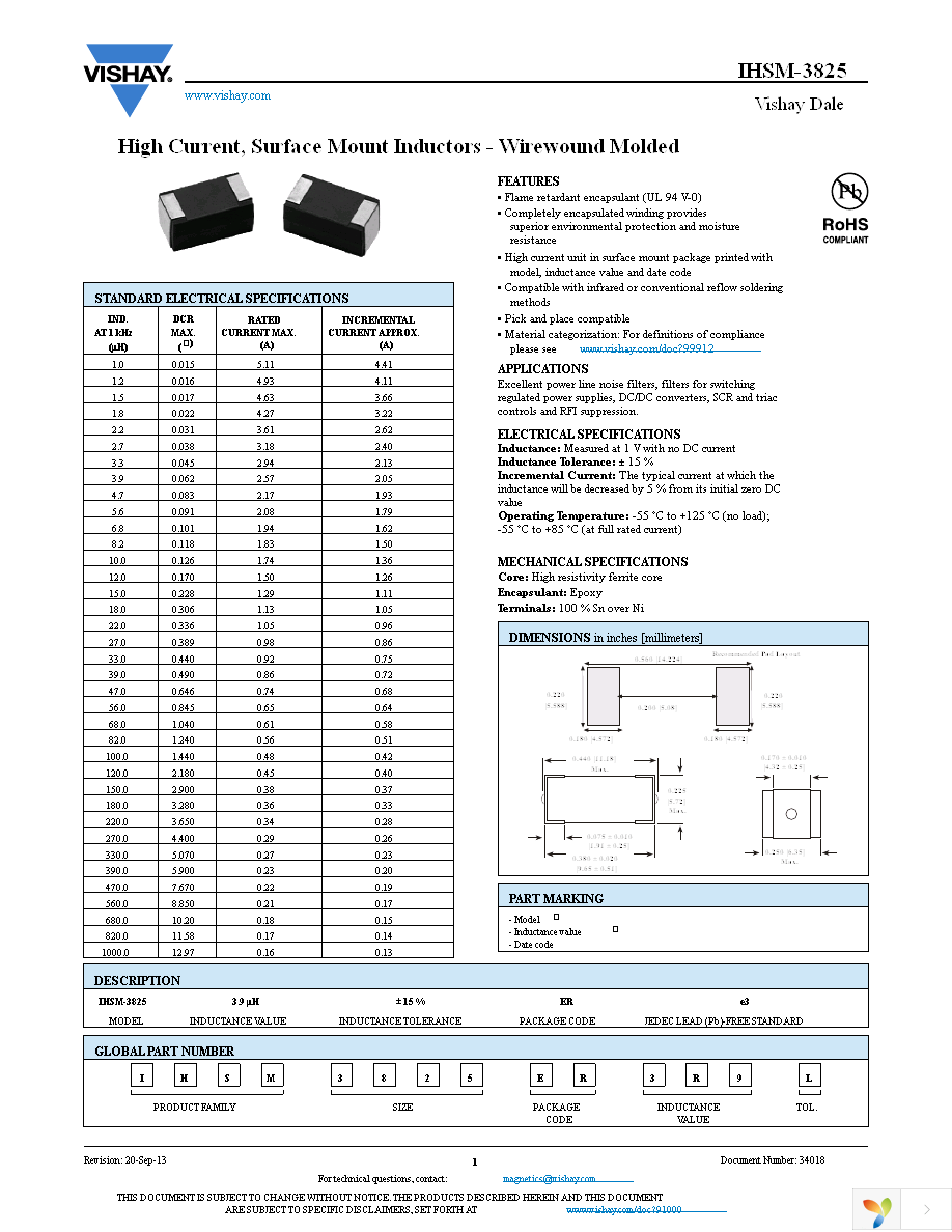 IHSM3825ER4R7L Page 1