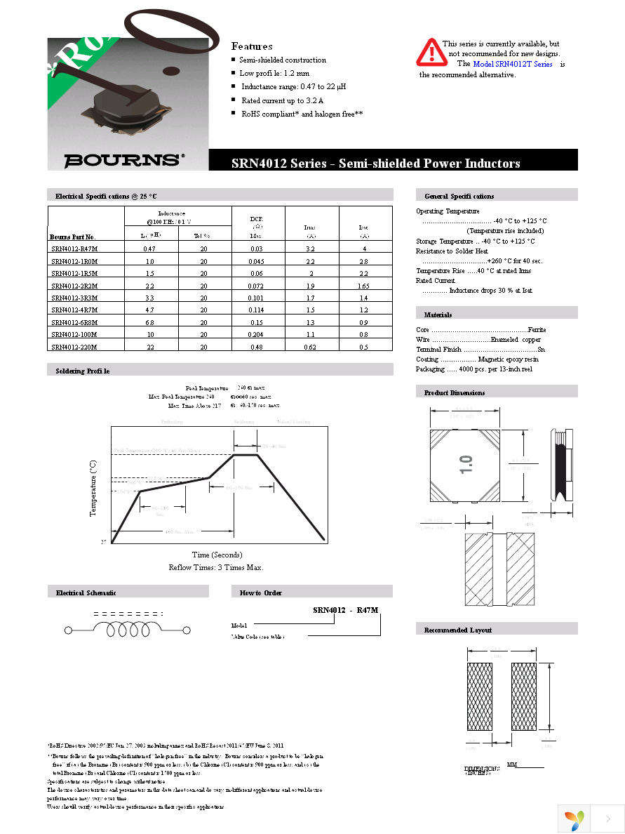 SRN4012-4R7M Page 1