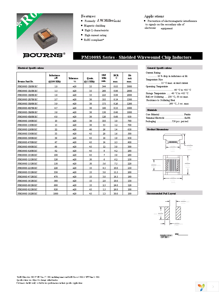 PM1008S-1R0M-RC Page 1